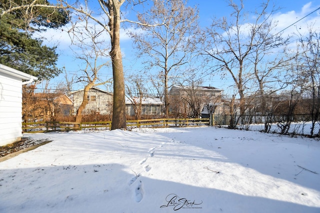 view of snowy yard