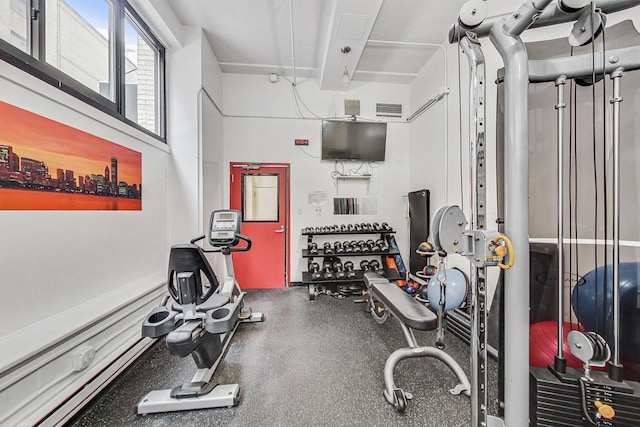 view of workout area