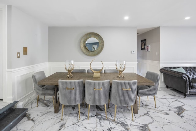 view of dining area