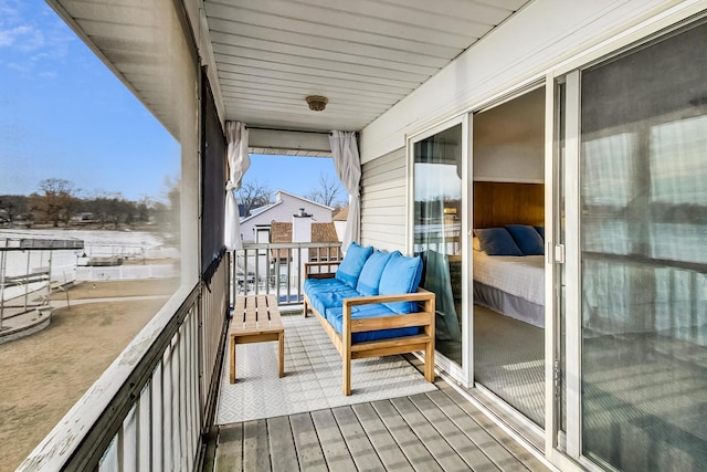 balcony with an outdoor hangout area