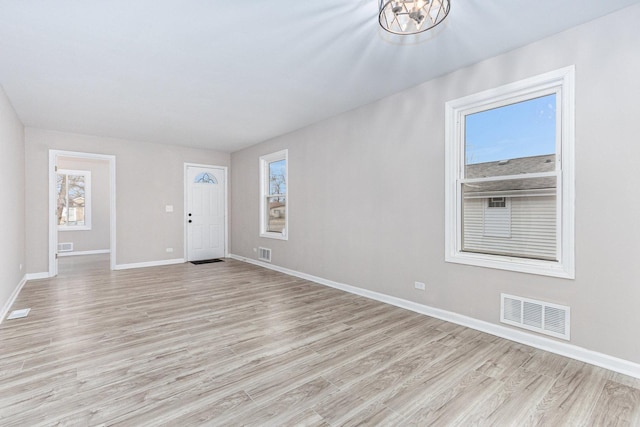 interior space featuring light hardwood / wood-style flooring