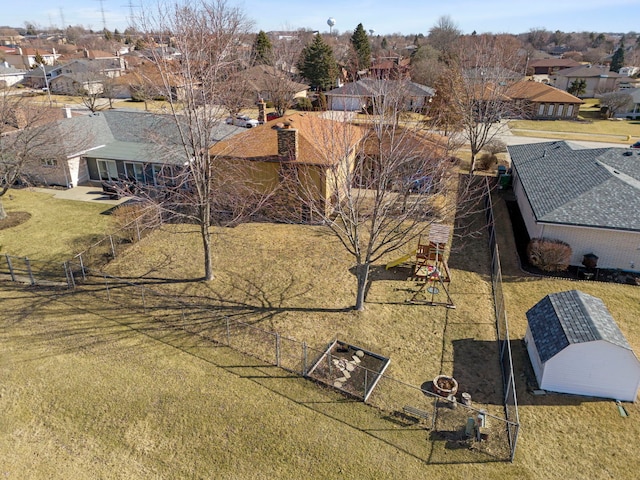 birds eye view of property featuring a residential view