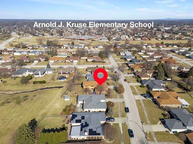 birds eye view of property featuring a residential view