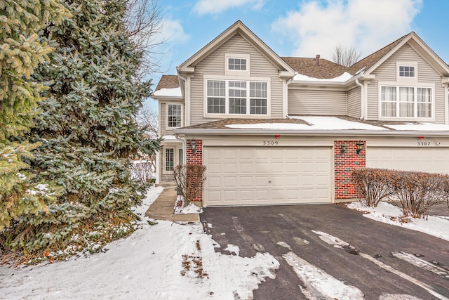 front of property featuring a garage