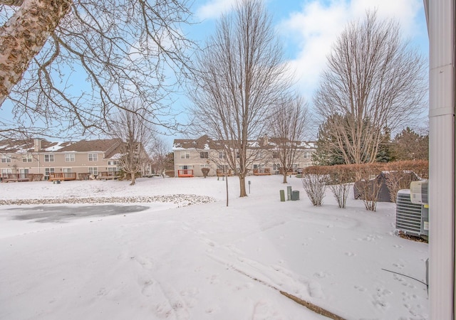 view of snowy yard