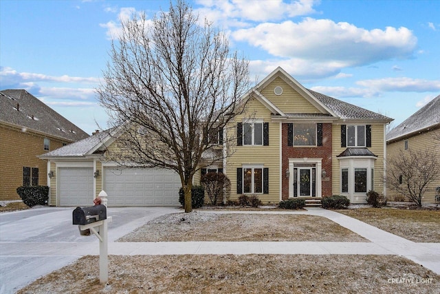 view of front of home featuring a garage