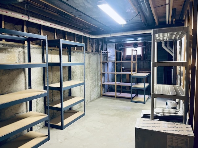 view of basement