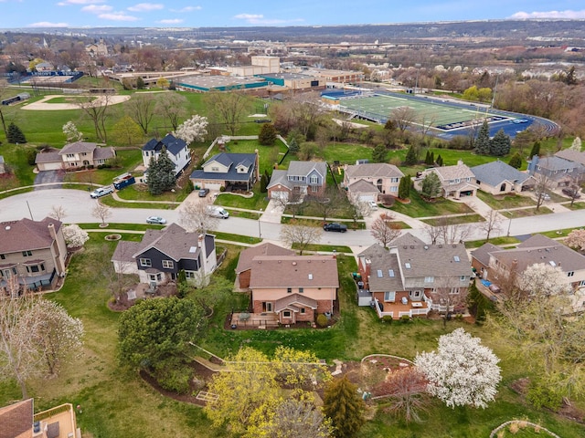aerial view featuring a residential view