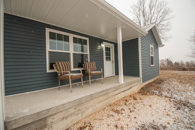 exterior space with a porch