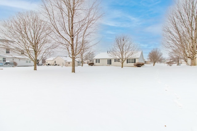 view of snowy yard