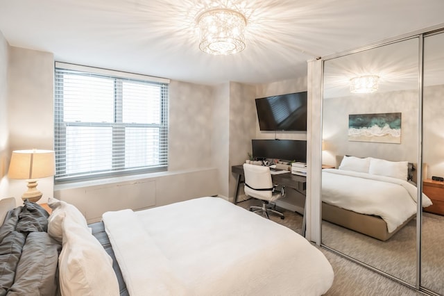 400 E Randolph St Unit 2410, Chicago, IL 60601 - carpeted bedroom featuring an office area