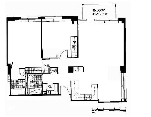 400 E Randolph St Unit 2410, Chicago, IL 60601 - property floor plan
