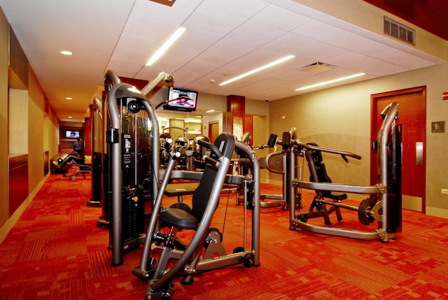 400 E Randolph St Unit 2410, Chicago, IL 60601 - exercise room featuring carpet flooring, baseboards, and recessed lighting