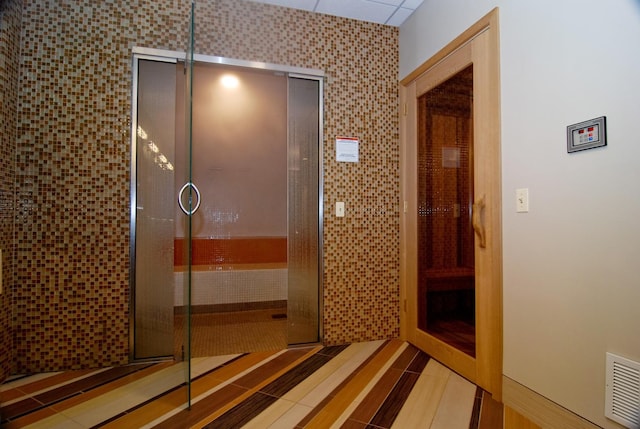 400 E Randolph St Unit 2410, Chicago, IL 60601 - bathroom with a sauna and tile patterned flooring