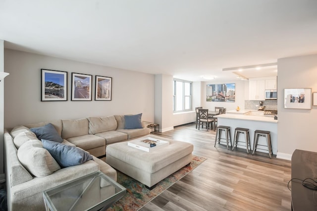 400 E Randolph St Unit 2410, Chicago, IL 60601 - living area with light wood-style floors and baseboards