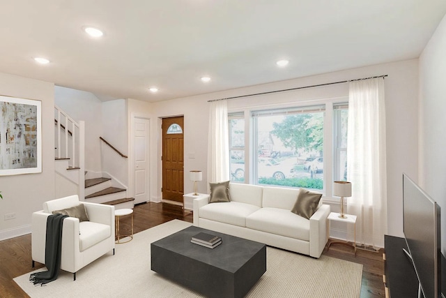 living room featuring hardwood / wood-style floors