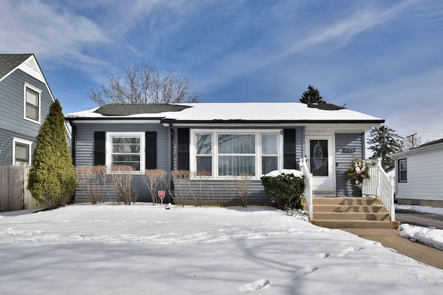 view of bungalow-style home