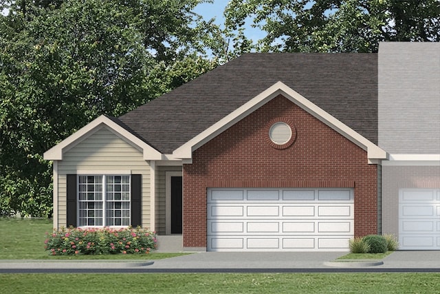 view of front of home featuring a garage