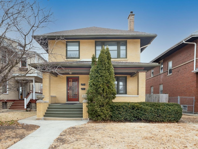 view of front of house with a porch