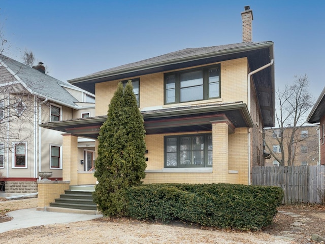 view of front of home featuring covered porch