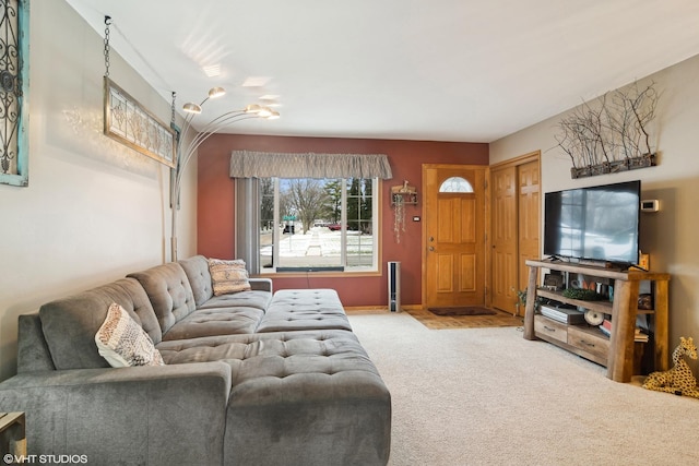 view of carpeted living room