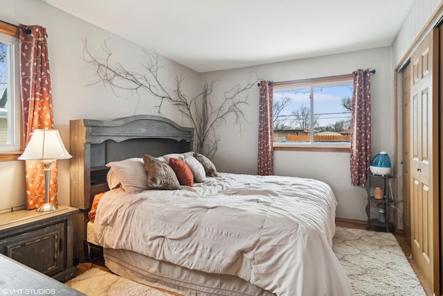 bedroom with a closet