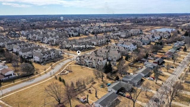 bird's eye view featuring a residential view