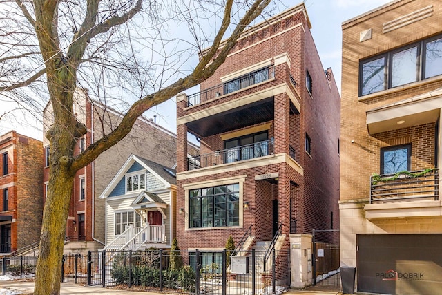 exterior space with a fenced front yard