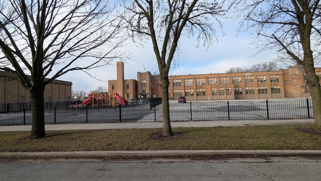 exterior space featuring a playground