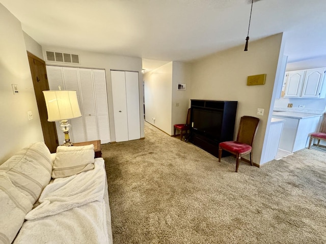 view of carpeted living room