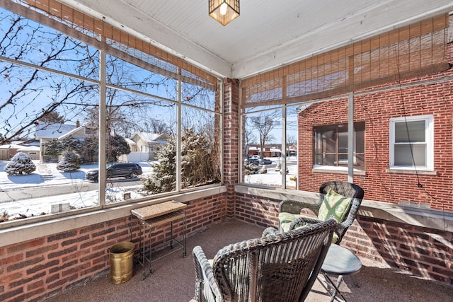 view of sunroom / solarium