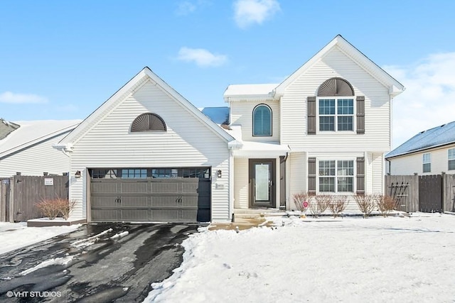 view of front of house featuring a garage