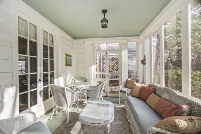 sunroom with a wealth of natural light