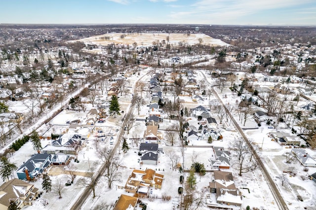 view of snowy aerial view