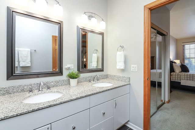 bathroom with vanity