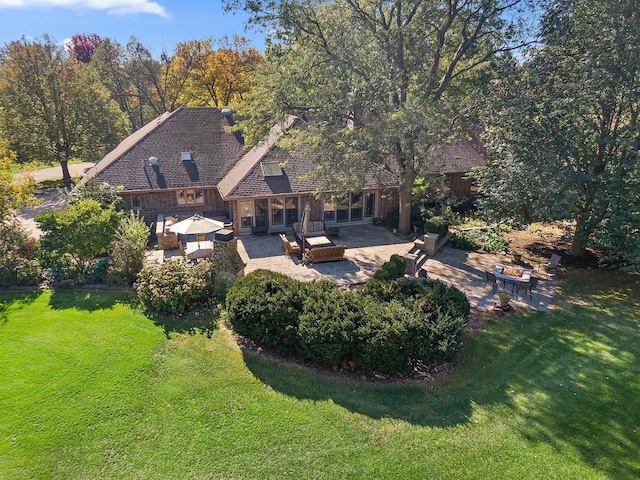 birds eye view of property