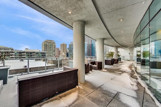 balcony featuring an outdoor living space