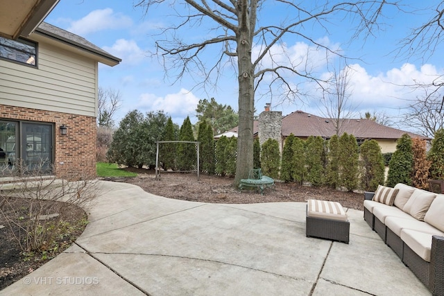 view of patio with an outdoor hangout area