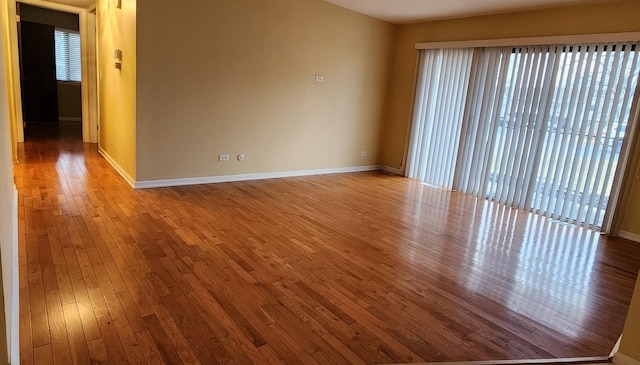 empty room featuring hardwood / wood-style flooring