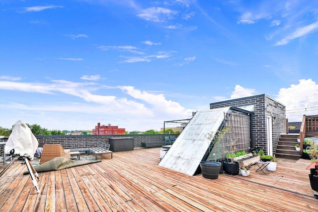 view of wooden terrace