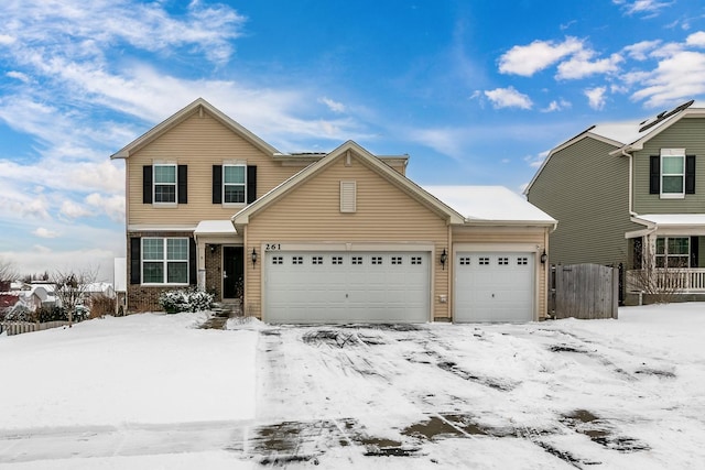 view of property with a garage