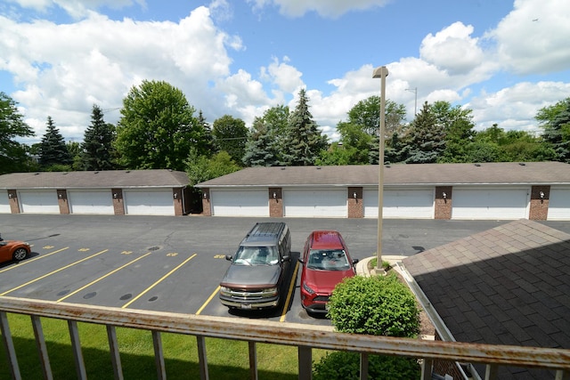 garage with uncovered parking