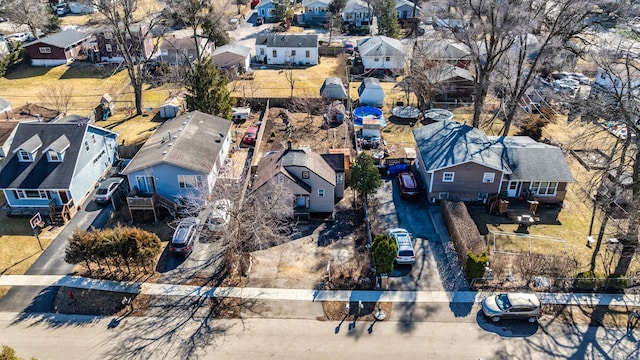 aerial view featuring a residential view