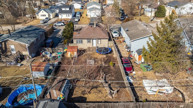 aerial view featuring a residential view