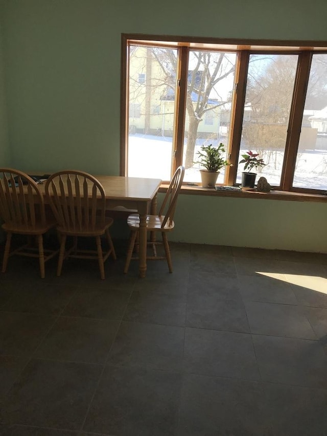 view of tiled dining room