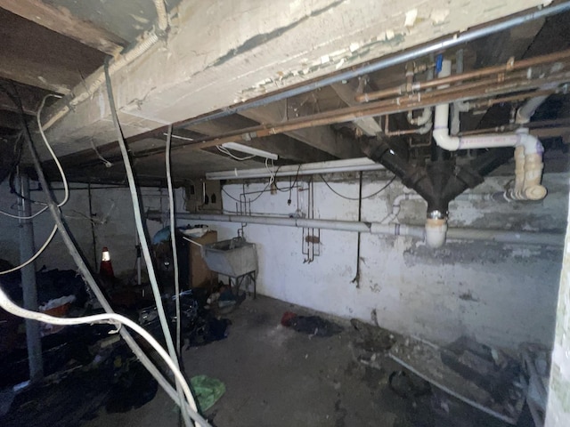 view of basement