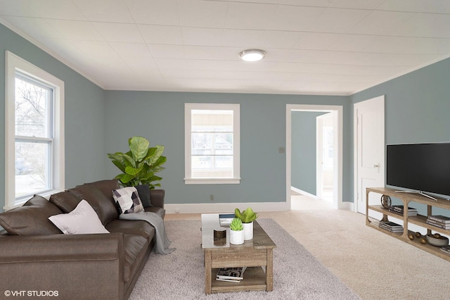 view of carpeted living room