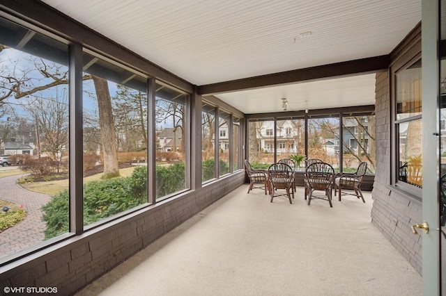 view of sunroom / solarium