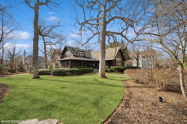 exterior space with a sunroom