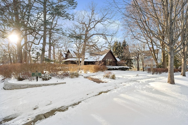 view of snowy yard